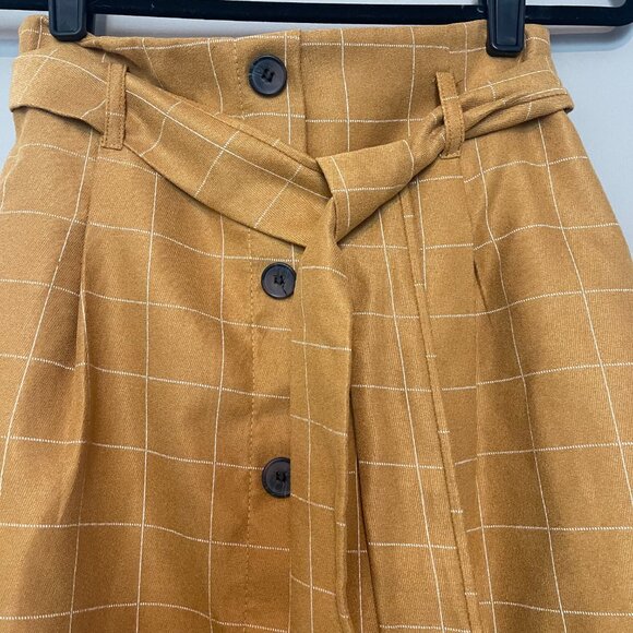 Potter's Pot Mustard, Side Faux Buttons, Skirt, Small, UGC - Picture 2 of 8